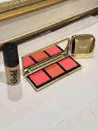 Foundation , single highlighter and blush palette